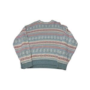 Vintage Crossings Mens XL T 100% Cotton‎ Geometric Stripe Sweater Made in USA